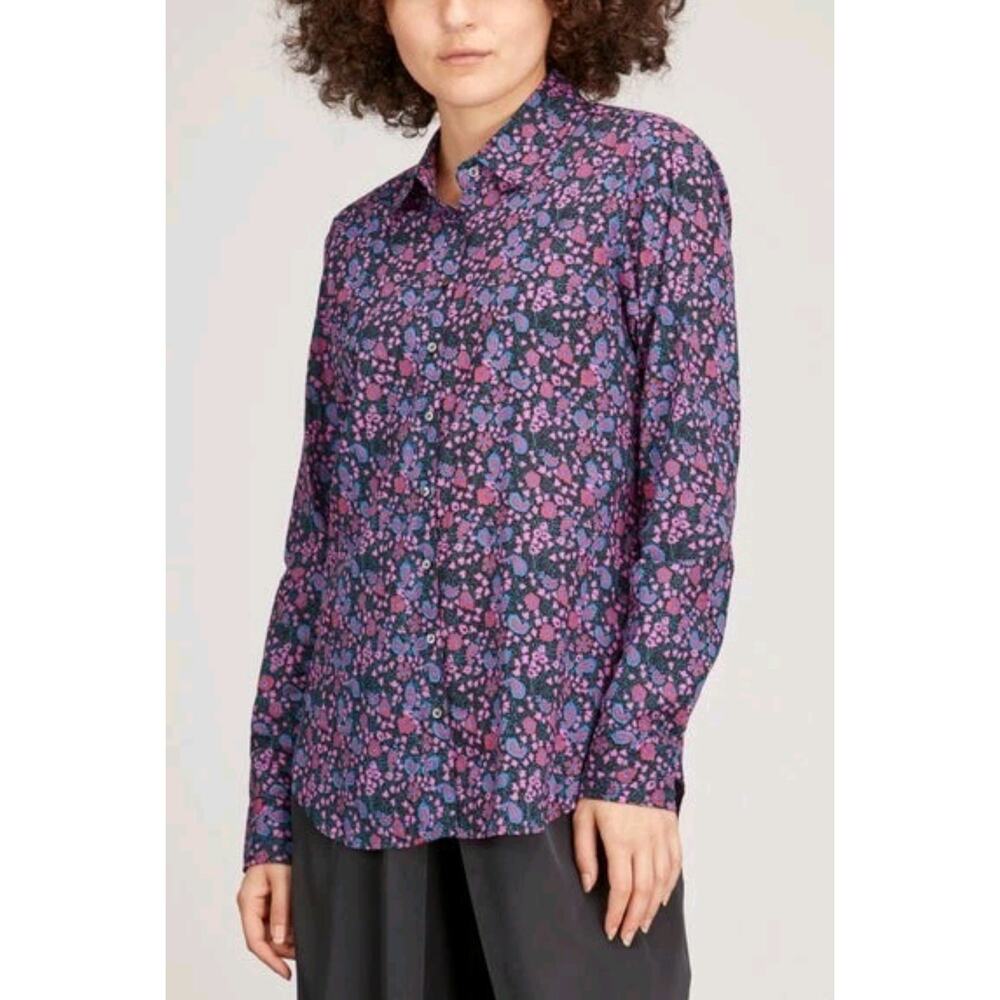 Xirena Paisley Floral Beau Button Front Blouse